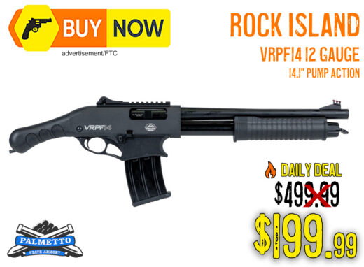 Rock Island VRPF14 12 Gauge Pump &acirc; $199.99 (60% Off)