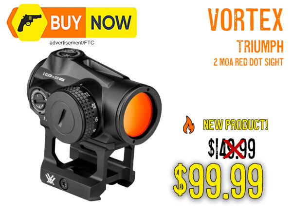 NEW Vortex Triumph 2 MOA Red Dot Sight – $99.99