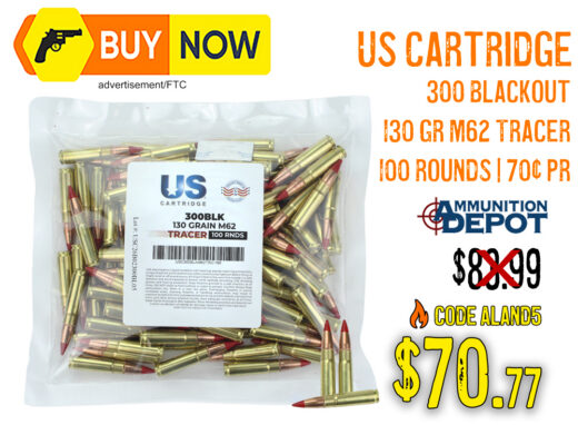 US Cartridge 300 Blackout 130gr M62 Tracer