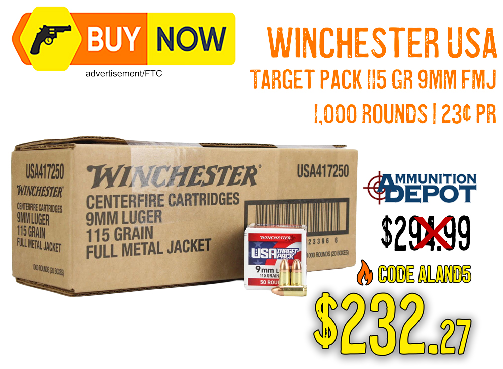 Winchester USA Target Pack 9mm 115 Gr FMJ — $232.27 After Code