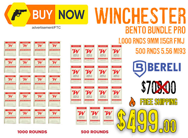 Winchester 9mm & 5.56 Ammo Bundle Deal – 1,500 Rounds for $499