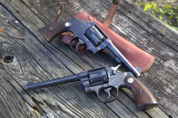 colt double action revolver with the smith & wesson m&p