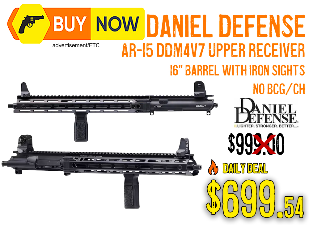 Daniel Defense DDM4v7 Barreled Upper Receiver 5.56 16" – $699.54