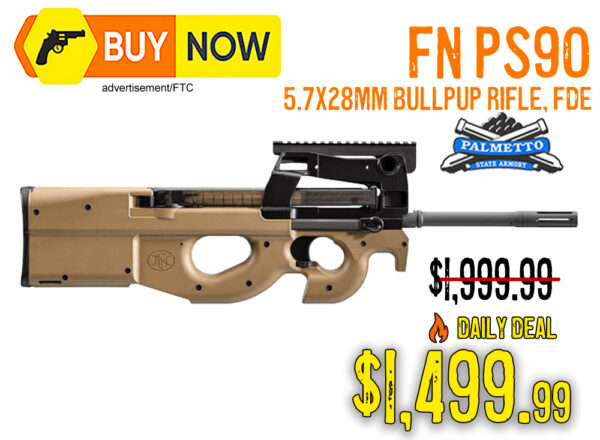 FN PS90 5.7x28mm Bullpup Rifle, FDE – $1,499.99 + Save 25%