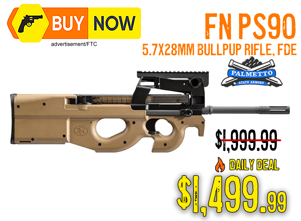 FN PS90 5.7x28mm Bullpup Rifle, FDE – $1,499.99 + Save 25%