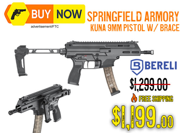 Springfield Armory Kuna 9mm w/ Brace — $1,199 w/ Free Shipping
