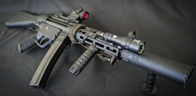 MP5 SBR Suppressor NFA Firearm. Image Duncan Johnson