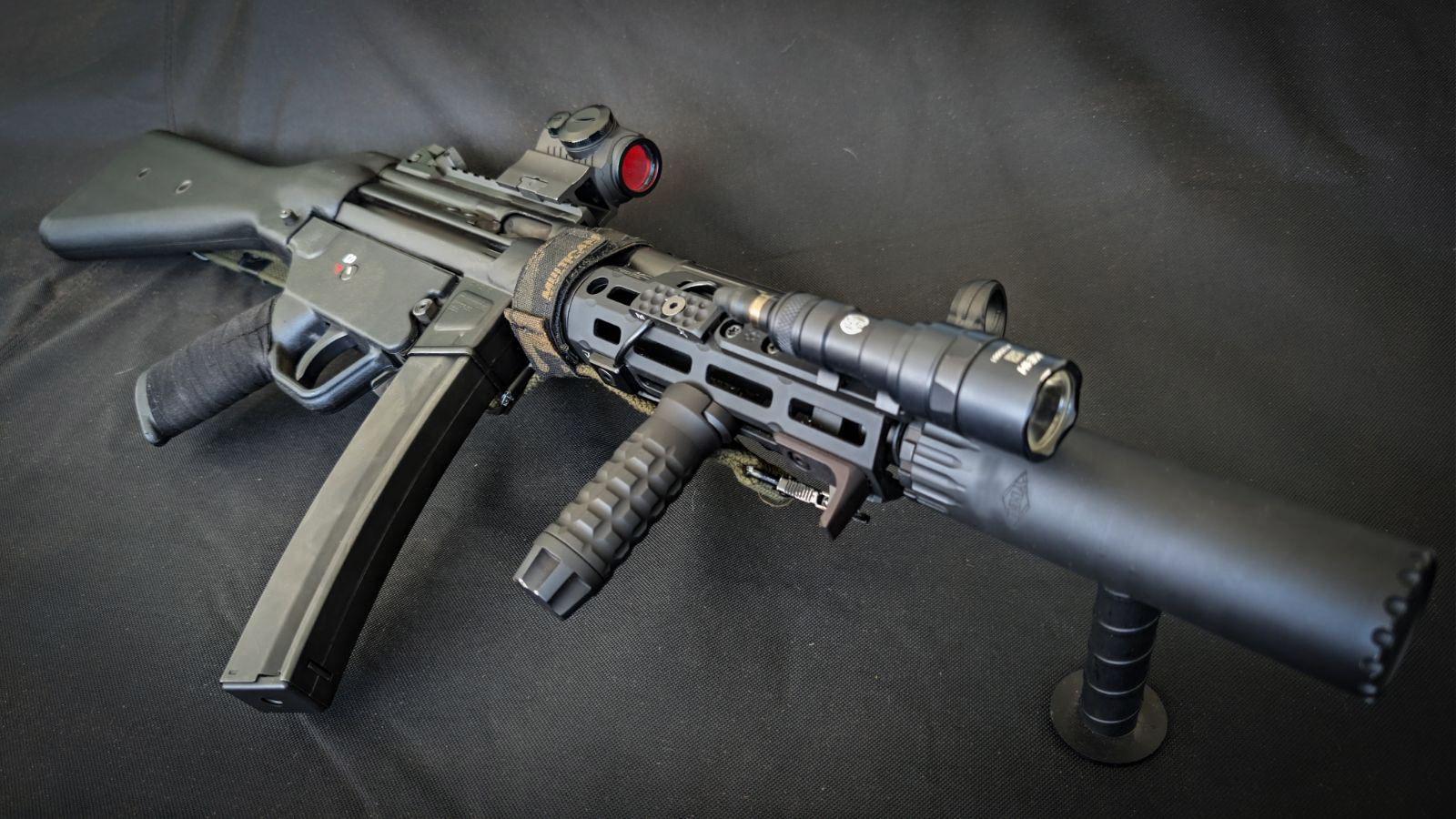 MP5 SBR Suppressor NFA Firearm. Image Duncan Johnson