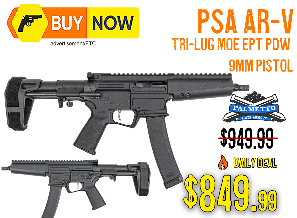 PSA AR-V 7" 9mm PDW Pistol – $849.99