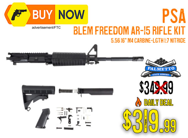 BLEM PSA Freedom AR-15 Rifle Kit 5.56 16" Nitride — $319.99