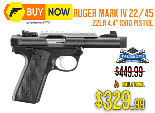 Ruger Mark IV 22/45 .22LR 4.4" 10rd Pistol &acirc; $329.99