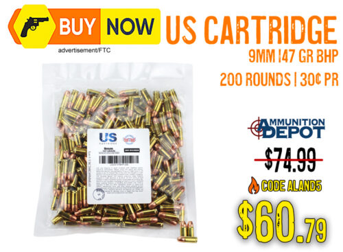 US Cartridge 9mm 147 Gr BHP 200 Rounds – w/ Code