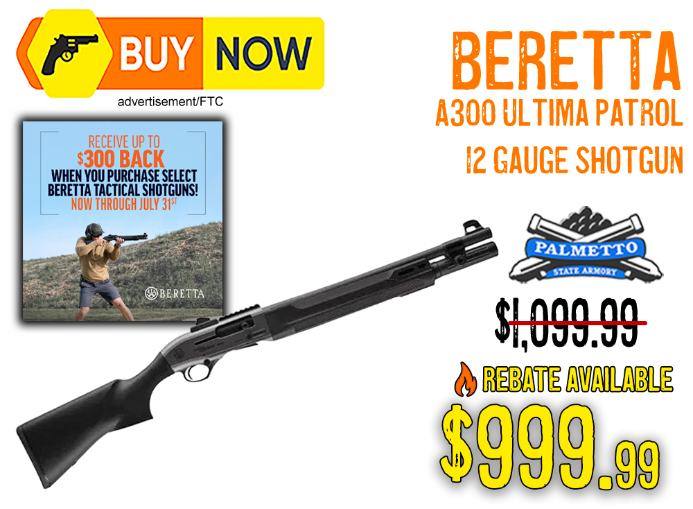Beretta A300 Ultima Patrol 12 Gauge Shotgun – $999.99 w/ Rebate + Free Shipping
