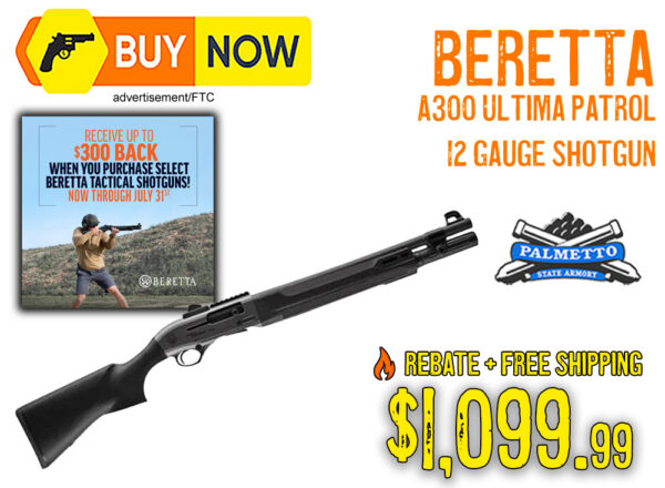Beretta A300 Ultima Patrol 12 Gauge Shotgun – $1,099.99 + Free Shipping & Rebate