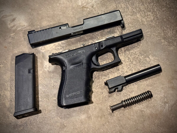 Glock 19 Gen 4 Field Stripped. IMG Ryan Hodges
