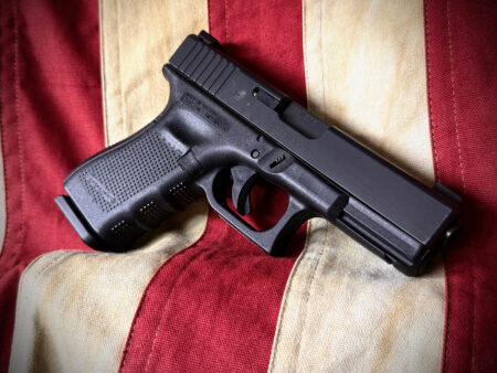 Glock 19 Gen 4 on American Flag