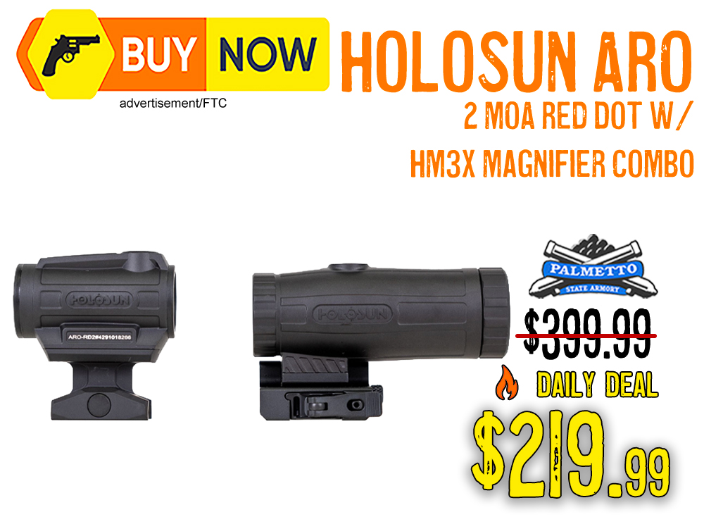 Holosun ARO Red Dot & HM3X Magnifier Combo – $219.99