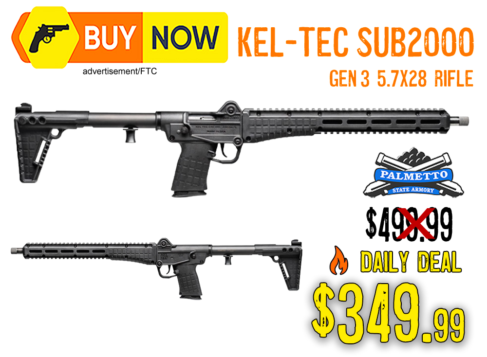 Kel-Tec SUB2000 Gen 3 5.7x28 Rifle – $349.99, Save 30%