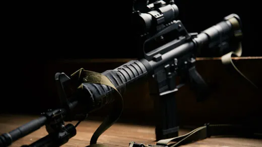 AR-15 rifle representing the Third Circuit ruling against New Jersey&acirc;s rifle and magazine bans