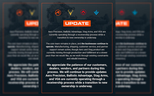 Aero Precision, Ballistic Advantage, Stag Arms, and VG6 Continue Operations During Receivership
