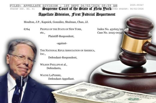 Gavel from iStock-182287848. LaPierre image courtesy of Dave Workman.