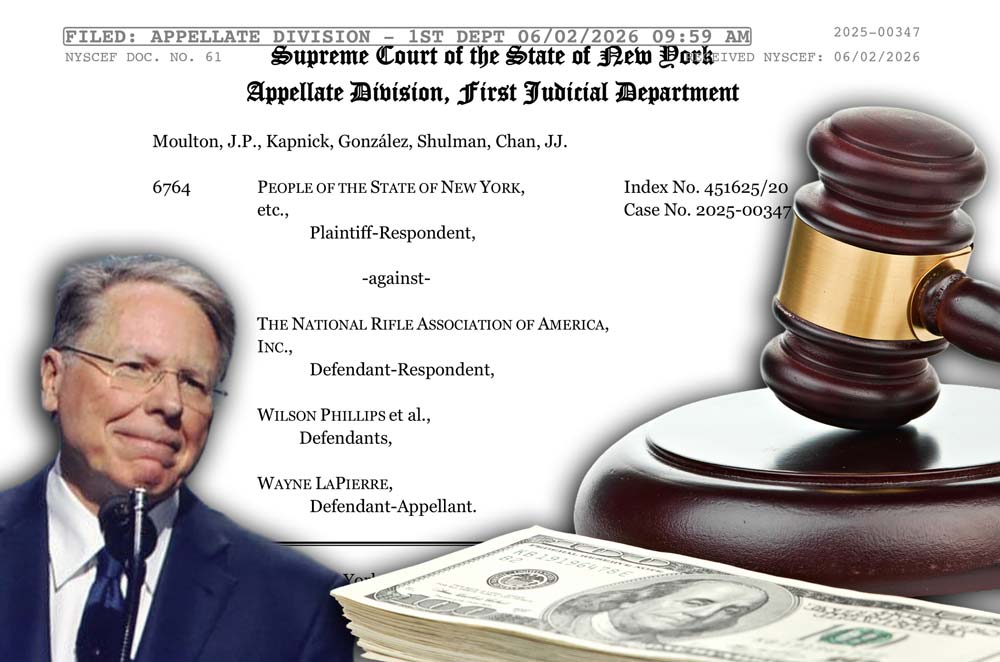 Gavel from iStock-182287848. LaPierre image courtesy of Dave Workman.
