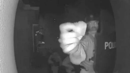 Video shows moments before the ATF raid on Bryan Malinowski's home, where the agent covered the Malinowskis' camera.