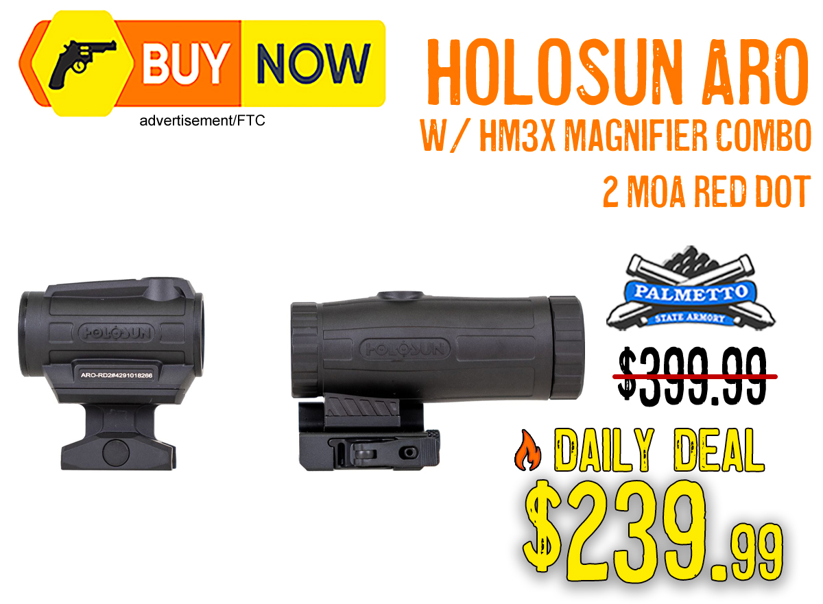 Holosun ARO Red Dot & HM3X Magnifier Combo – $239.99