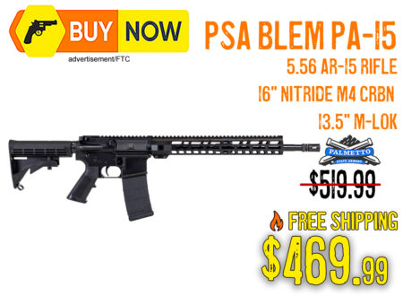 PSA PA-15 5.56 AR-15 Rifle M4 Carbine BLEM – $469.99