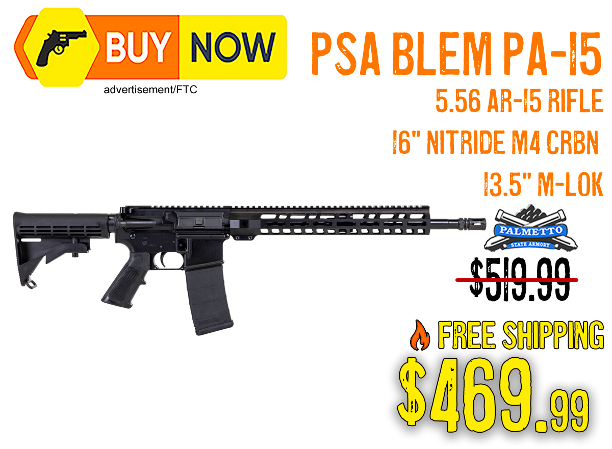 PSA PA-15 5.56 AR-15 Rifle M4 Carbine BLEM – $469.99