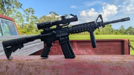 AR-15 Rifle with 30 round magazine. IMG Travis Pike