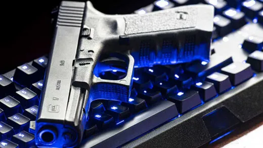 Glock 17 and Keyboard. IMG Jim Grant