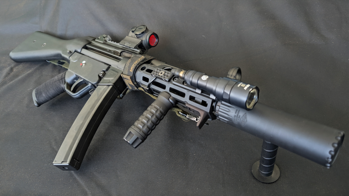 MP5 SBR Suppressor NFA Firearm. Image Duncan Johnson