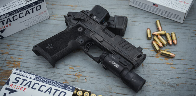 Staccato HD P4X steel-frame compensated 9mm 2011 duty pistol
