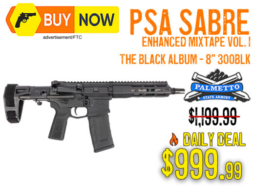 PSA Sabre Enhanced Mixtape Vol. 1 &acirc;The Black Album&acirc; 300 BLK Pistol &acirc; $999.99