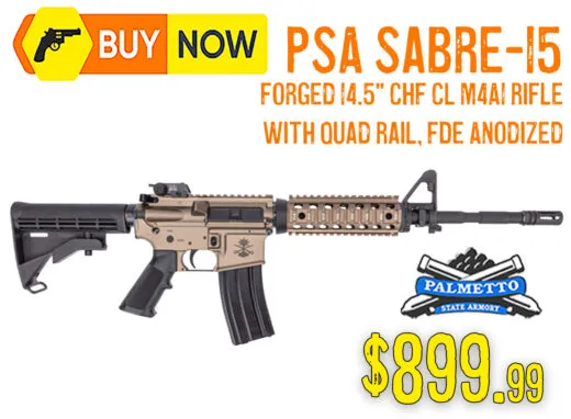 PSA Sabre M4A1 FDE Rifle $899.99