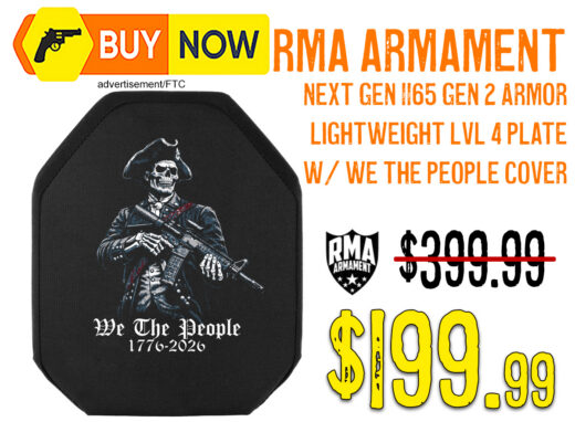 RMA 1165 Gen 2 Level 4 plate with We the People America 250 Cover on sale for $199.99